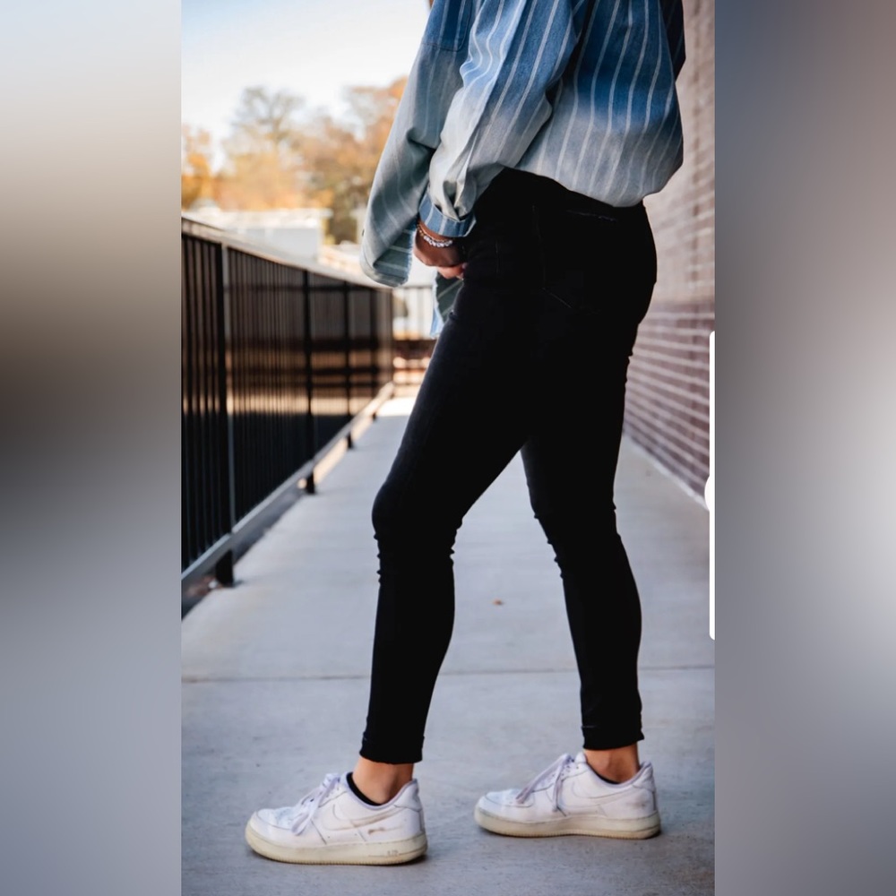 White Birch Black Denim Skinny Jeans XL